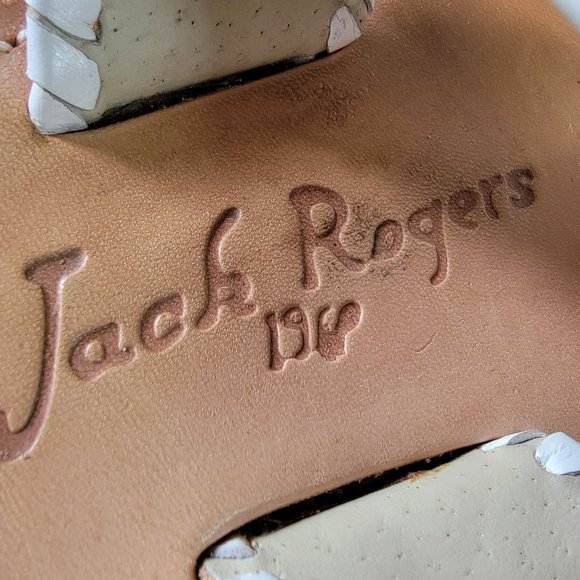 JACK ROGERS JACK FLAT PLATINUM/WHITE SANDAL - 11 - Picture 4 of 6